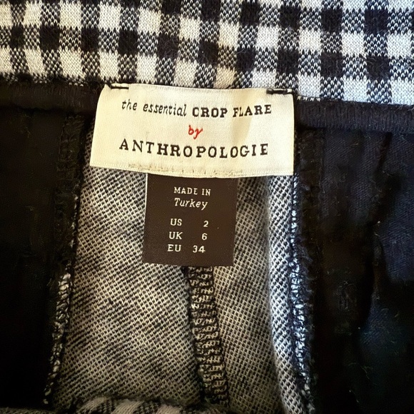 Anthropologie Essential Crop Cuffed Checkered Pants - Picture 7 of 8